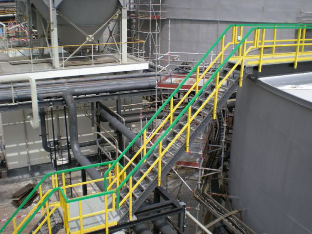  Corrosion Resistant F R P Stairs and Railing in Chemical Plant 